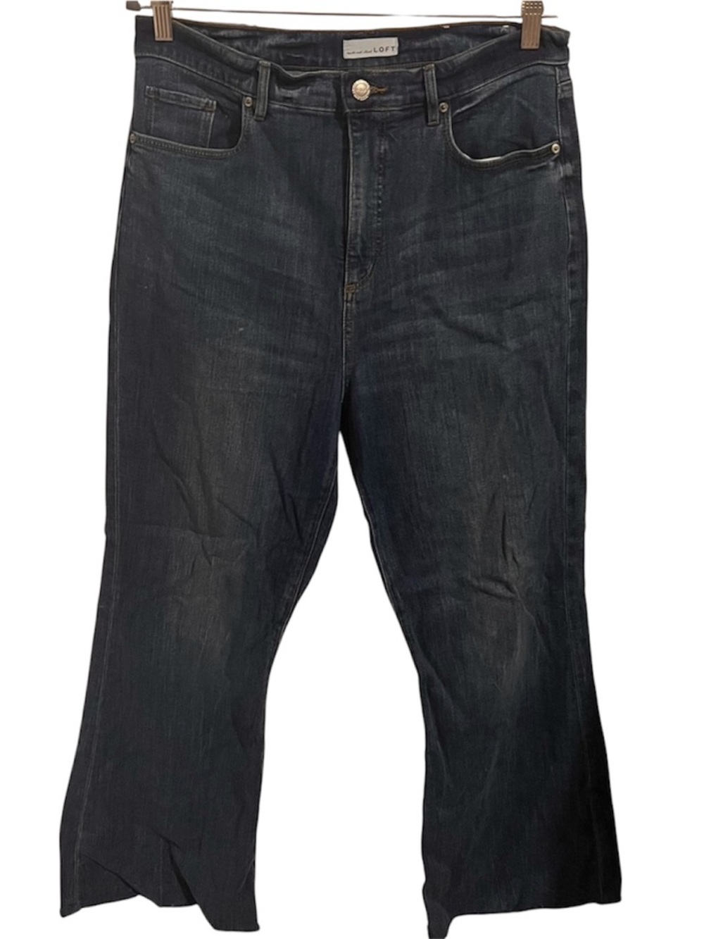 LOFT Women's High Waisted Sandal Flare Blue Jeans 31 / 12